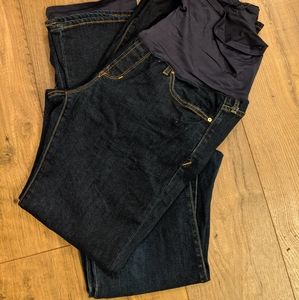 GAP maternity blue jeans